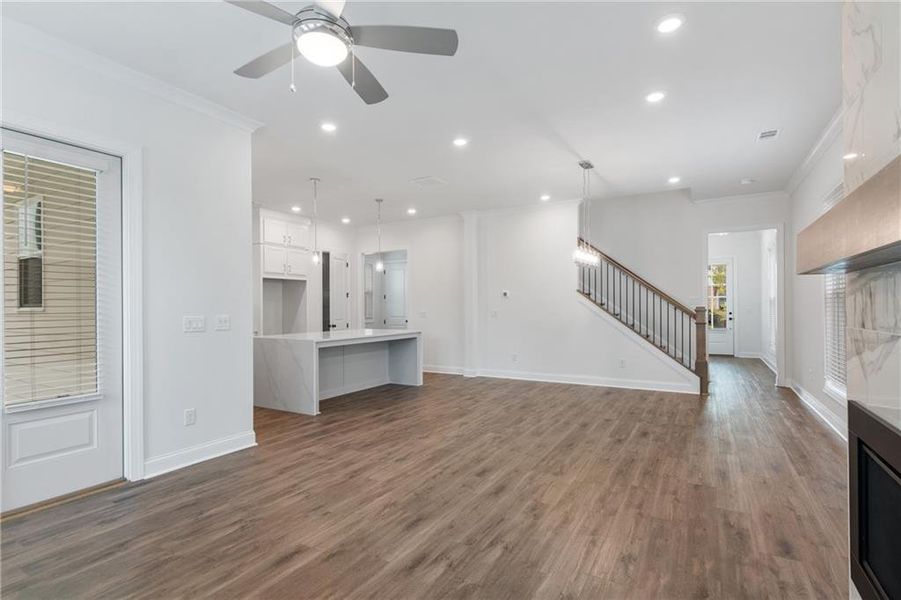 Spacious, unfurnished interior of a new home in Palisades Single Family, Cumming (Image 16). Spacious, unfurnished interior of a new home in Palisades Single Family, Cumming (Image 16).