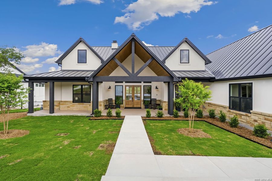 Front exterior of a new home in , New Braunfels, TX, highlighting curb appeal (Image 23).