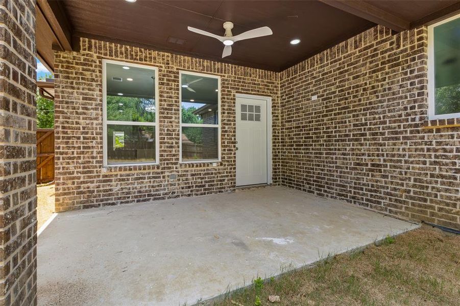 Beautiful Spacious Deck Patio with a ceiling Fan Unusual in New Construction lately Beautiful Spacious Deck Patio with a ceiling Fan Unusual in New Construction lately