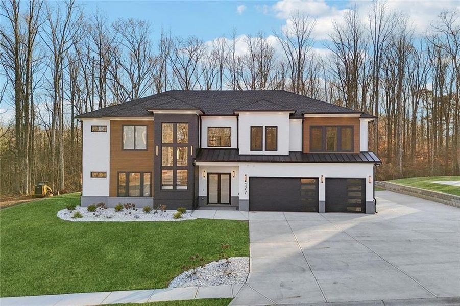 Front exterior of a new home in , Auburn, GA, highlighting curb appeal (Image 29).