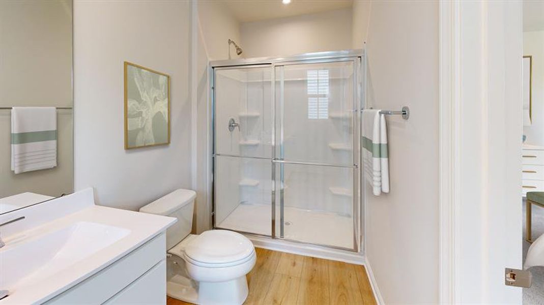 Representative furnished interior of a home built from the Woodford by Ryan Homes in Harpers Glen Single Family, Wendell (Image 7).