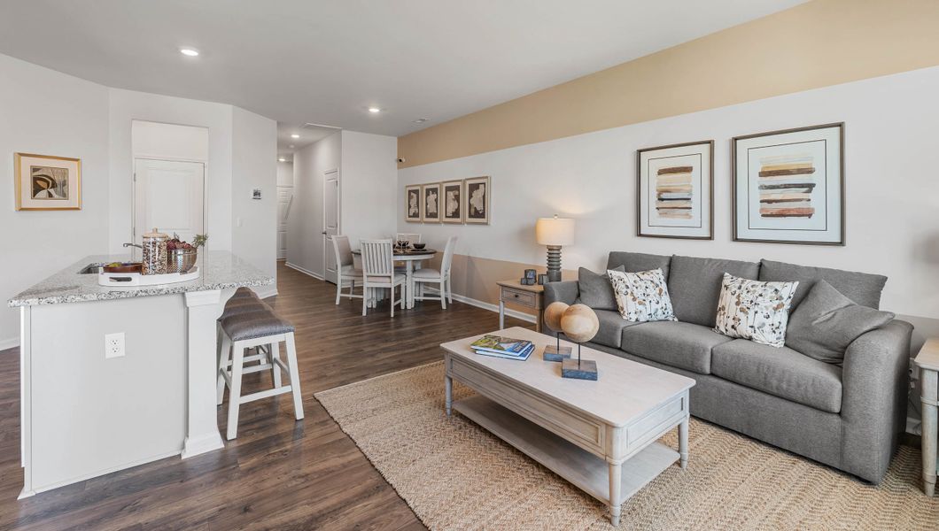 Furnished interior view inside a new home in Tanglewood Townes, Greenville (Image 13).