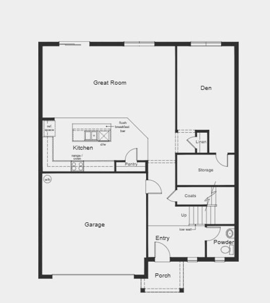 2D floor plan layout for the 2766 by KB Home in Pepper Grove II, Palmetto, FL (Image 5). 2D floor plan layout for the 2766 by KB Home in Pepper Grove II, Palmetto, FL (Image 5).