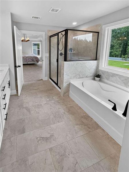 Furnished interior view inside a new home in , Gillsville (Image 7).