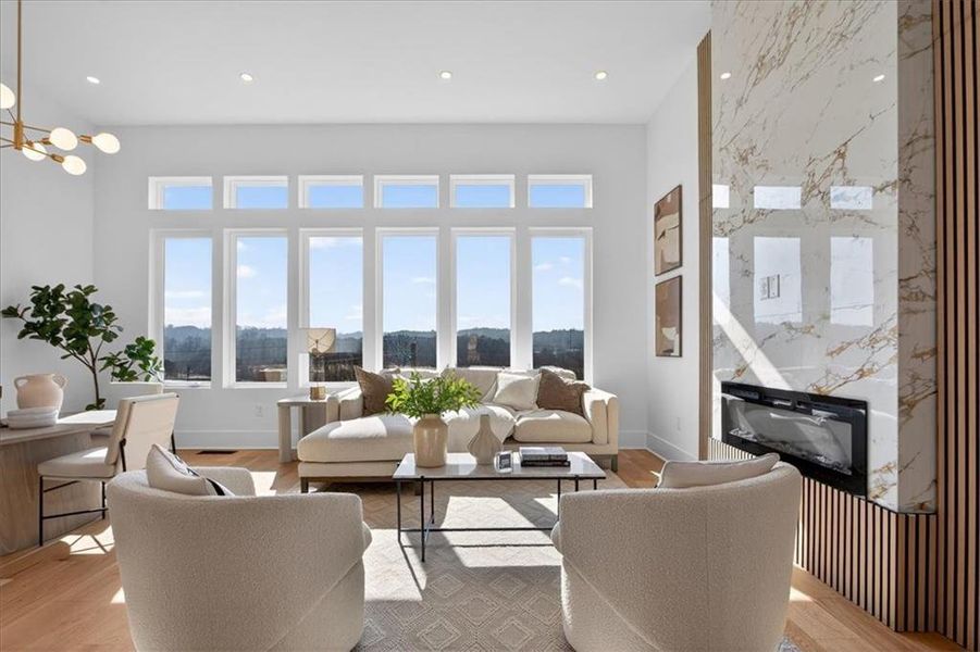 Furnished interior view inside a new home in , Canton (Image 9).