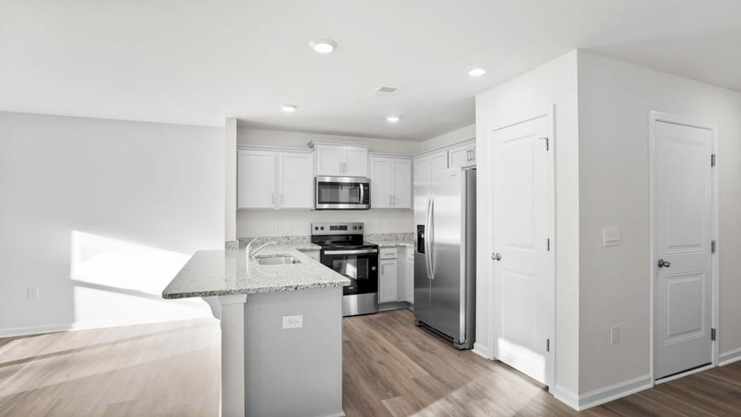 Furnished interior view inside a new home in Chestnut Ridge Townhomes, Greenville (Image 5). Furnished interior view inside a new home in Chestnut Ridge Townhomes, Greenville (Image 5).