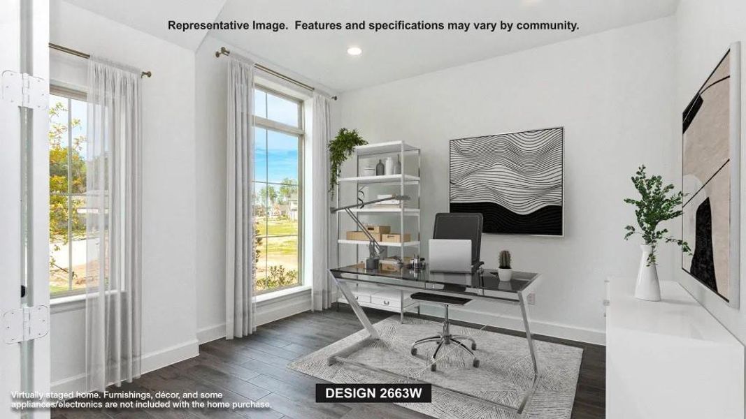 Furnished interior view inside a new home in Woodhavyn, Magnolia (Image 3).
