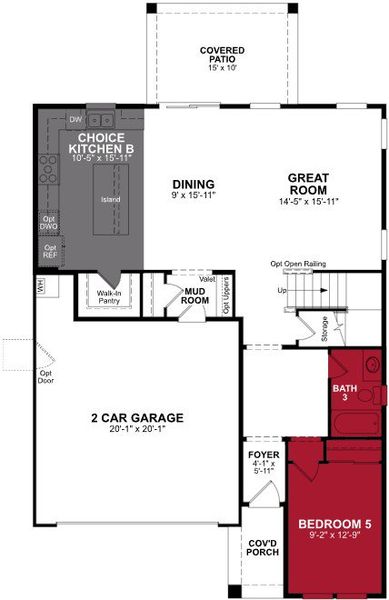 2D floor plan layout of this home in Montana Vista - Highland, Buckeye, AZ (Image 4). 2D floor plan layout of this home in Montana Vista - Highland, Buckeye, AZ (Image 4).