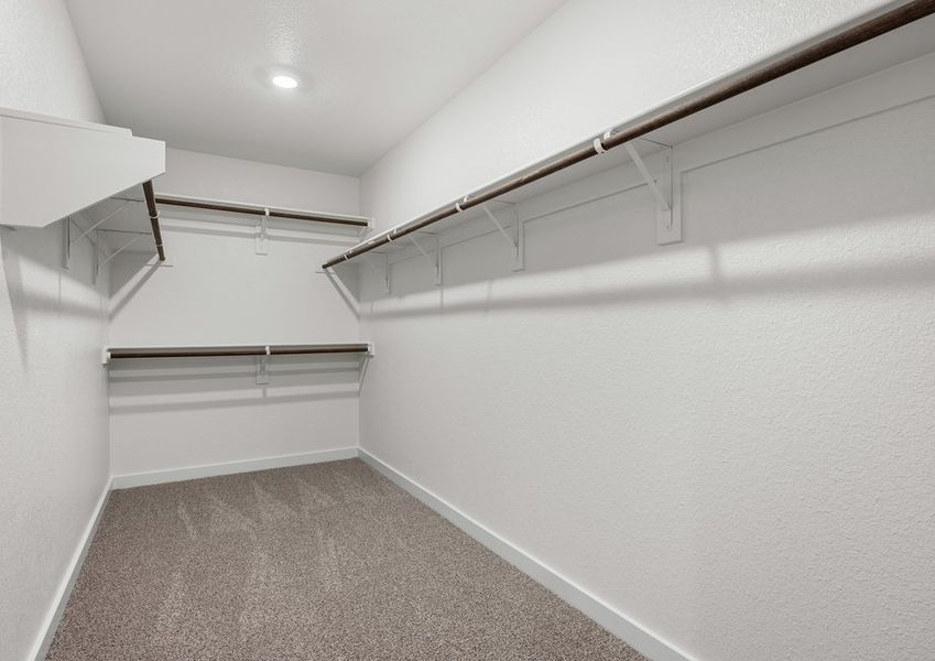 The master suite has a large walk-in closet. The master suite has a large walk-in closet.