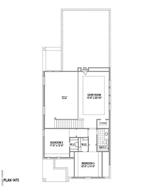 Plan 1475 2nd Floor Plan 1475 2nd Floor