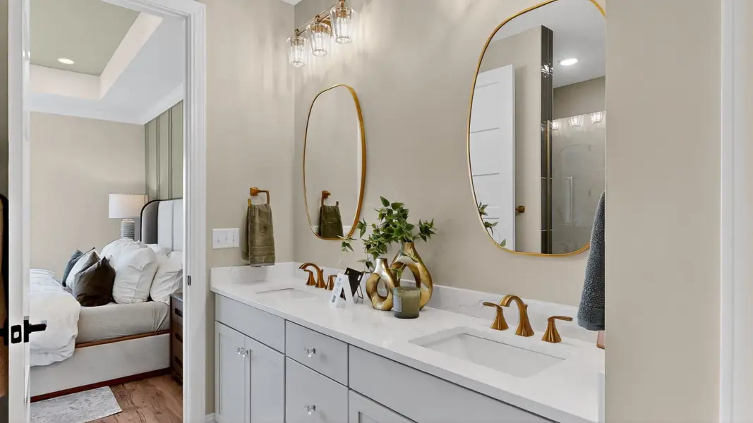Representative furnished interior of a home built from the Salerno by Perfection Builders in The Courtyards at Oakland Hills, Louisville (Image 8).