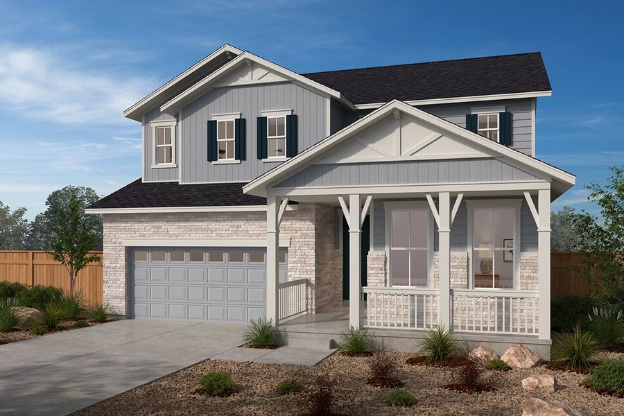 Representative exterior photo of a completed home built from the Plan 2390 by KB Home in Murphy Creek Reserve, Aurora, CO (Image 12).