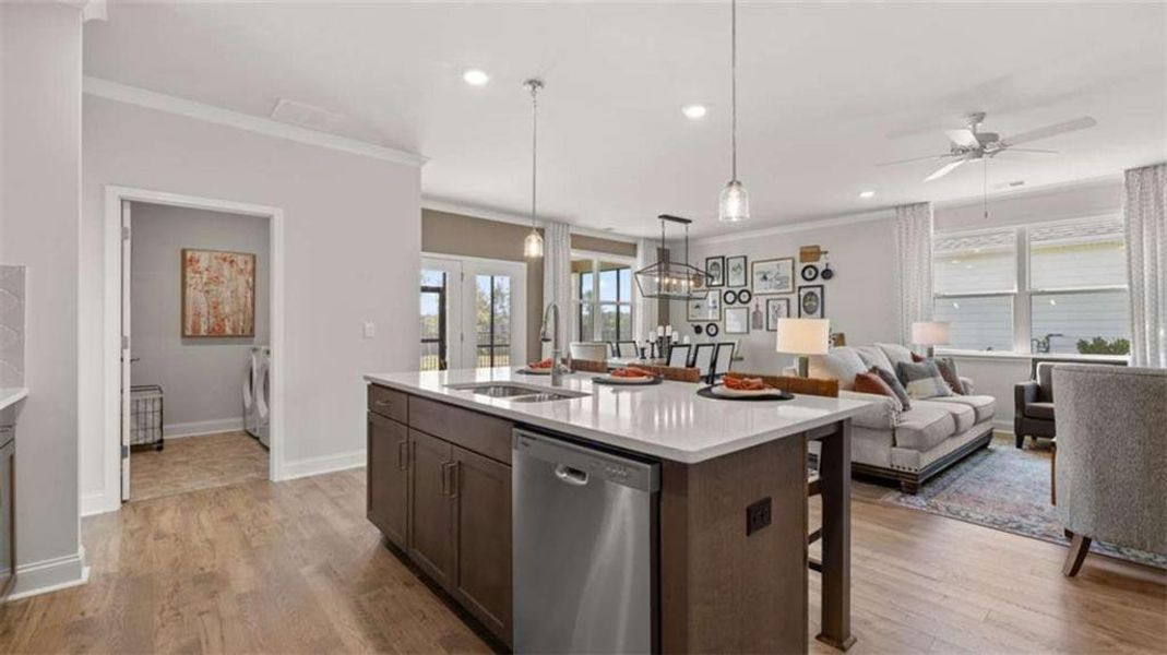Furnished interior view inside a new home in Oak Ridge Meadows - Active Adult, Locust Grove (Image 8).