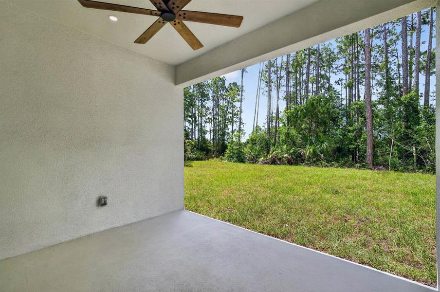 Exterior details and patio area of a home in , Palm Coast (Image 4). Exterior details and patio area of a home in , Palm Coast (Image 4).
