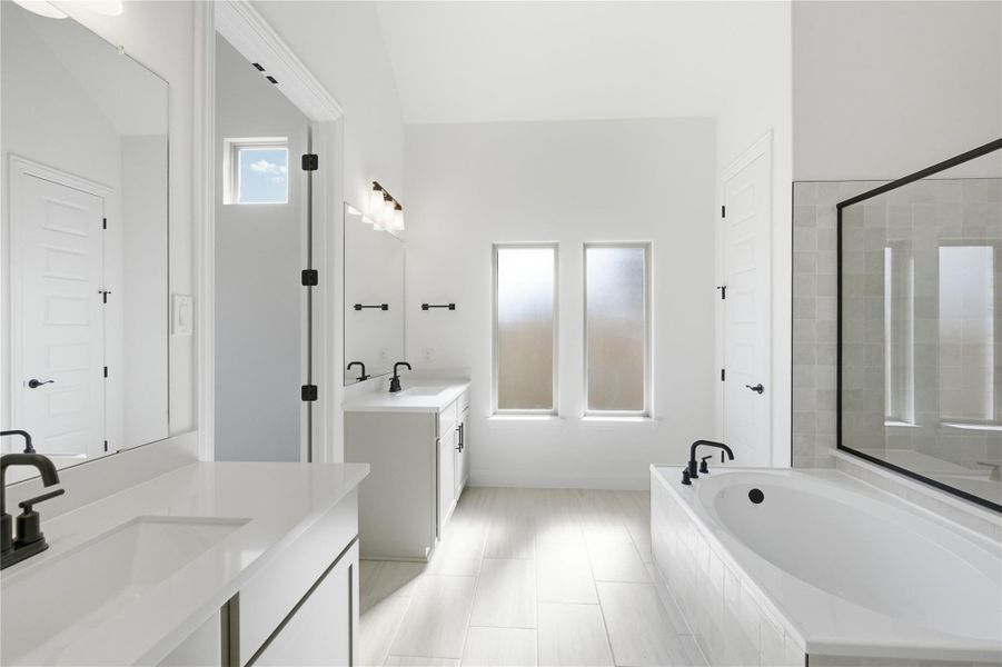 Furnished interior view inside a new home in Oaks at San Gabriel, Georgetown (Image 7).