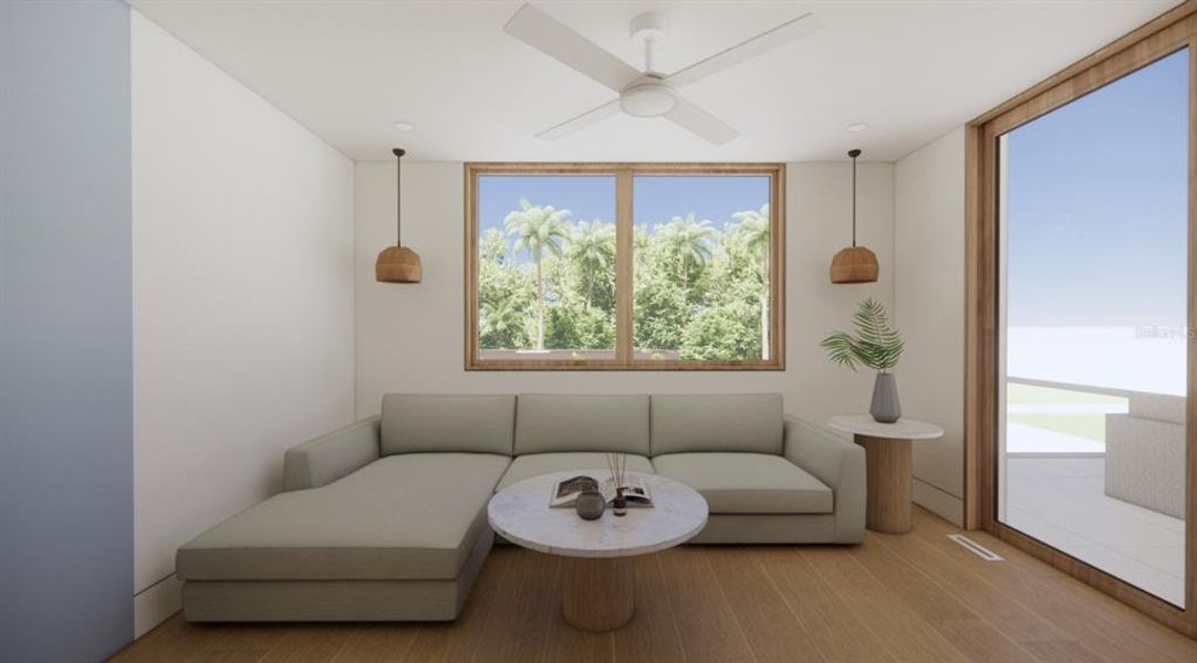 Furnished interior view inside a new home in , Longboat Key (Image 7).