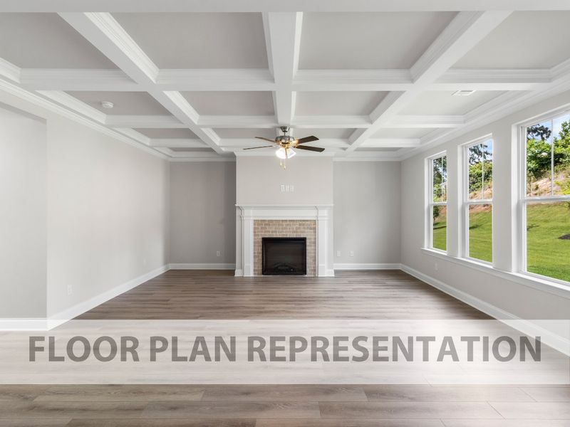 Living Room | Hampton II Plan by Ivey Homes