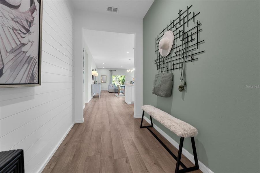 Furnished interior view inside a new home in Covered Bridge at Liberty Bluff, Haines City (Image 31).