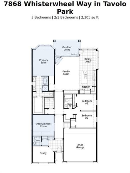 2D floor plan layout of this home in Tavolo Park, Fort Worth, TX (Image 2). 2D floor plan layout of this home in Tavolo Park, Fort Worth, TX (Image 2).
