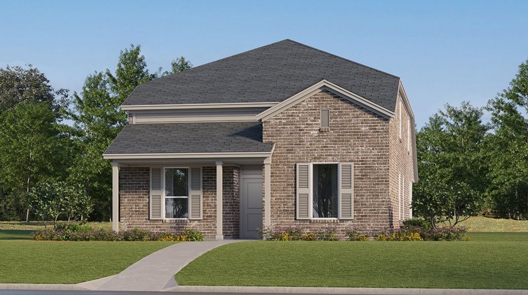 Front exterior of a home in the Meadowlark Preserve: Lonestar Collection community, located in Pflugerville, TX (Image 9).