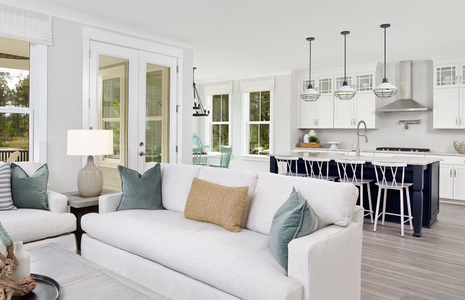 Open main living spaces make for the perfect setting to entertain guests