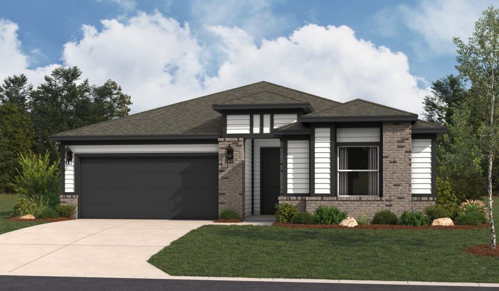 Representative exterior photo of a completed home built from the Abilene by Hakes Brothers in Hunters Ranch, San Antonio, TX (Image 13).