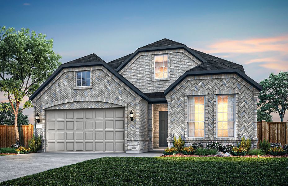 Representative exterior photo of a completed home built from the Farwell by Pulte Homes in Saddleback at Santa Rita Ranch, Liberty Hill, TX (Image 4).