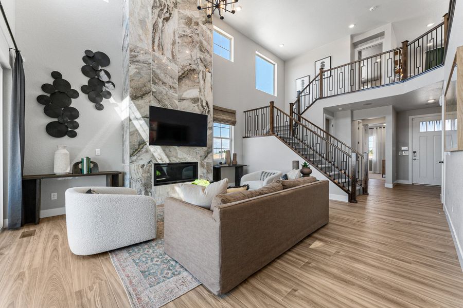 Representative furnished interior of a home built from the Windsor by Taylor Morrison in Macanta City Collection, Castle Rock (Image 5).