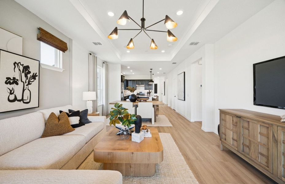 Representative furnished interior of a home built from the Contour by Del Webb in Del Webb at Trinity Falls, McKinney (Image 15). Representative furnished interior of a home built from the Contour by Del Webb in Del Webb at Trinity Falls, McKinney (Image 15).