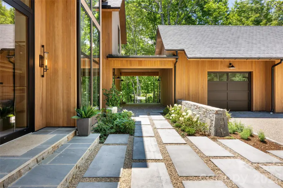 Exterior details and patio area of a home in , Lake Toxaway (Image 3). Exterior details and patio area of a home in , Lake Toxaway (Image 3).