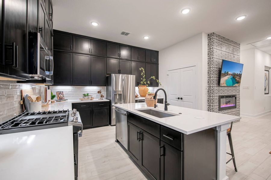 Furnished interior view inside a new home in Santa Rita Ranch, Liberty Hill (Image 28). Furnished interior view inside a new home in Santa Rita Ranch, Liberty Hill (Image 28).