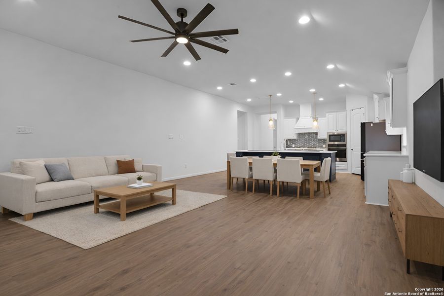 Furnished interior view inside a new home in Meadows of Mill Creek, Seguin (Image 12).