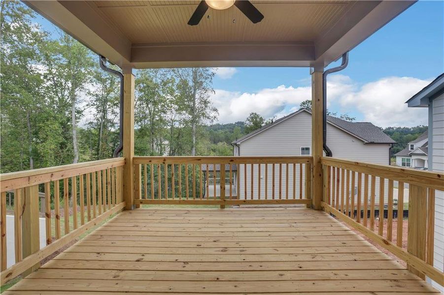 Exterior details and patio area of a home in Marble Tree, Ball Ground (Image 19).