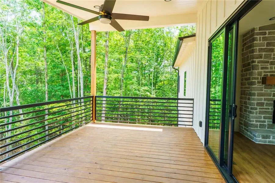 Exterior details and patio area of a home in , Blairsville (Image 20).