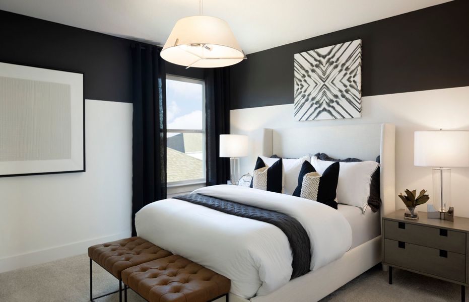 Furnished interior view inside a new home in 6 Creeks, Kyle (Image 13).