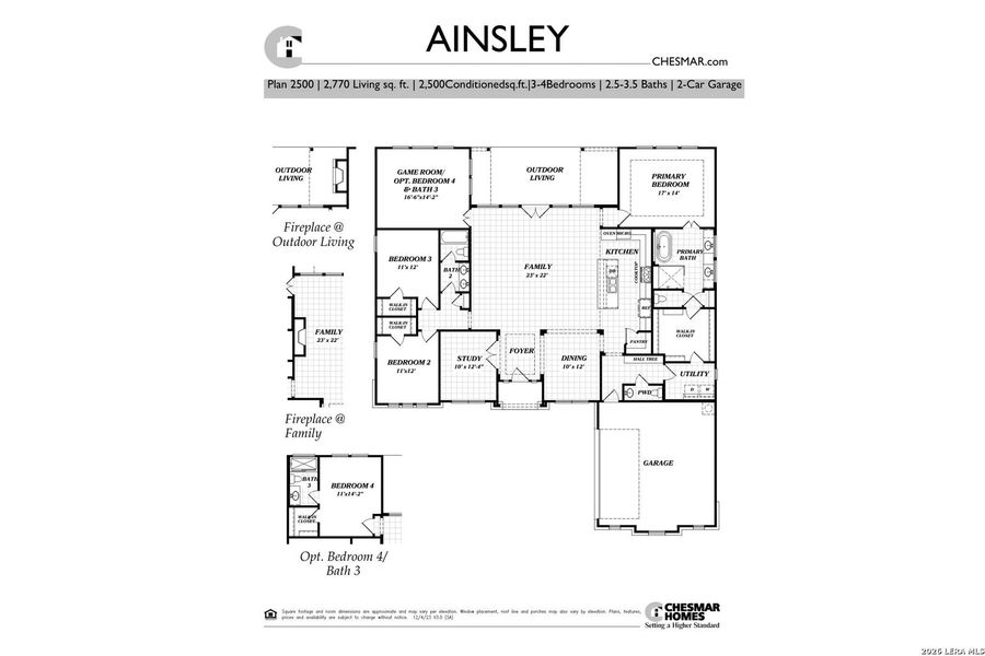 2D floor plan layout of this home in Mesa Western, Cibolo, TX (Image 5).