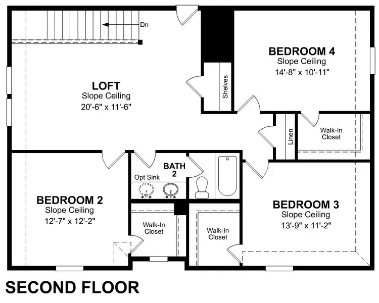 2D floor plan layout of this home in Comanche Ridge, San Antonio, TX (Image 3).