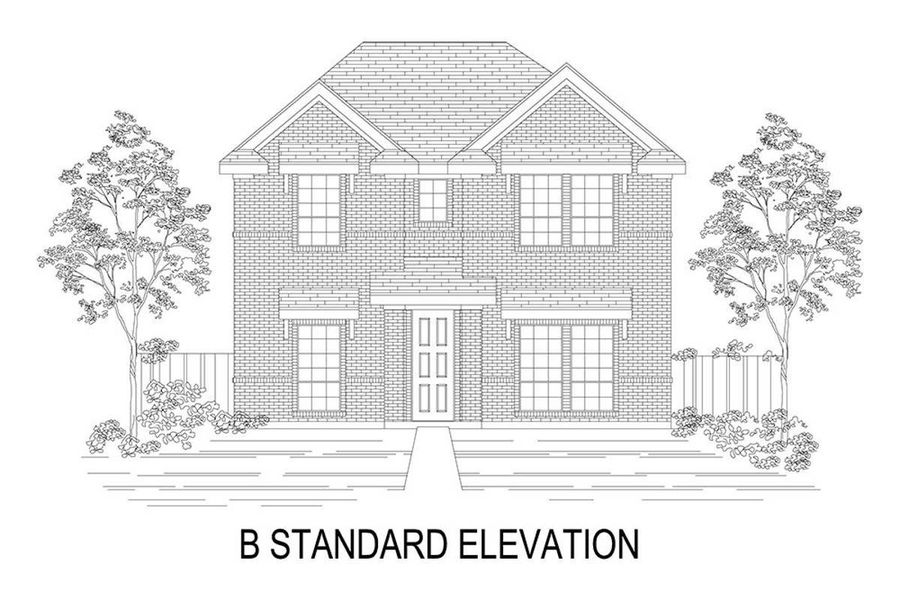 Representative rendering of the exterior for the Granbury R by First Texas Homes (Image 6).