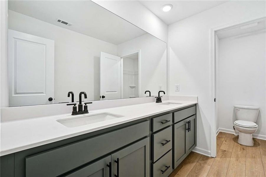 Furnished interior view inside a new home in Eastlyn Crossing, Flowery Branch (Image 10).