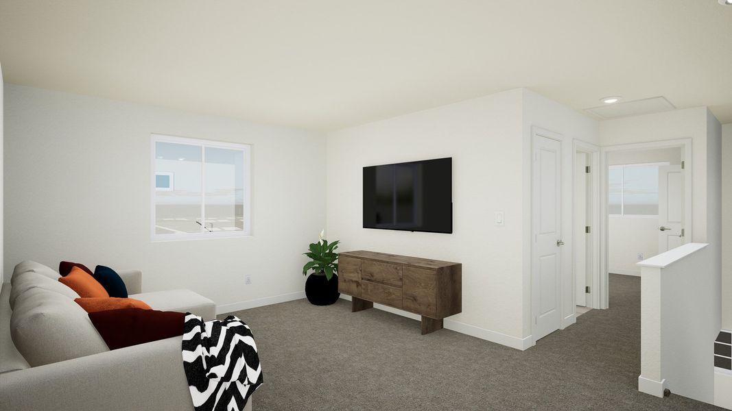 Furnished interior view inside a new home in Green Valley Ranch, Aurora (Image 6). Furnished interior view inside a new home in Green Valley Ranch, Aurora (Image 6).