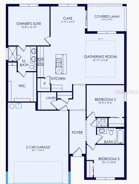 2D floor plan layout of this home in Reagan Landing, Bradenton, FL (Image 5). 2D floor plan layout of this home in Reagan Landing, Bradenton, FL (Image 5).