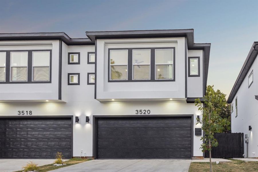 View of front facade with a garage