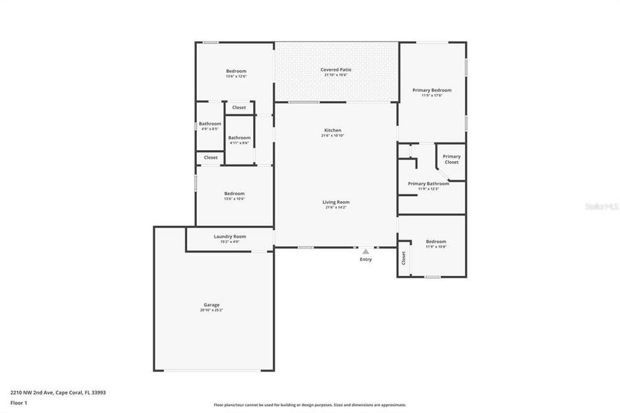 2D floor plan layout of this home in , Cape Coral, FL (Image 5).