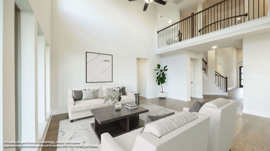 Furnished interior view inside a new home in Parkside on the River West, Georgetown (Image 4).