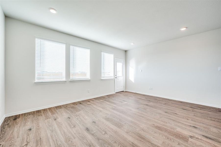 Empty room featuring light hardwood / wood-style floors