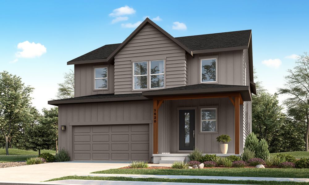 Representative exterior photo of a completed home built from the Rowling by Hartford Homes in Trailside, Timnath, CO (Image 29).