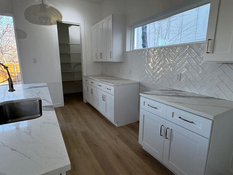 Kitchen with Pcket Door to Pantry Kitchen with Pcket Door to Pantry