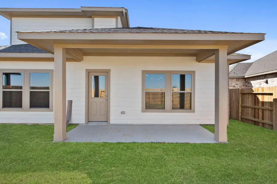 Exterior details and patio area of a home in Cypress Green, Hockley (Image 18).