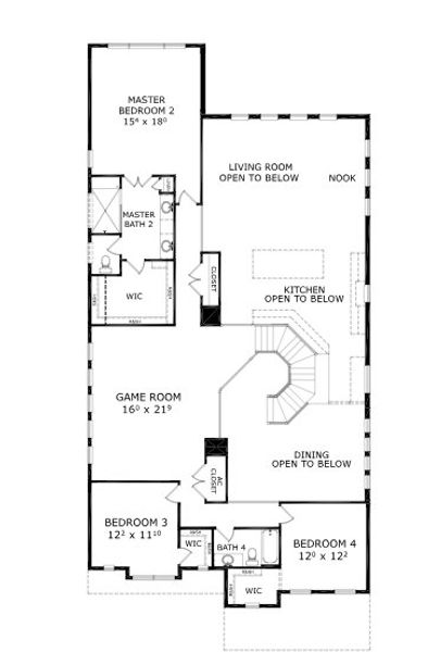 2D floor plan layout for the Vista Costera - Classic Series | 50' Wide Lots by ICI Homes in Veranda Bay, Flagler Beach, FL (Image 3). 2D floor plan layout for the Vista Costera - Classic Series | 50' Wide Lots by ICI Homes in Veranda Bay, Flagler Beach, FL (Image 3).
