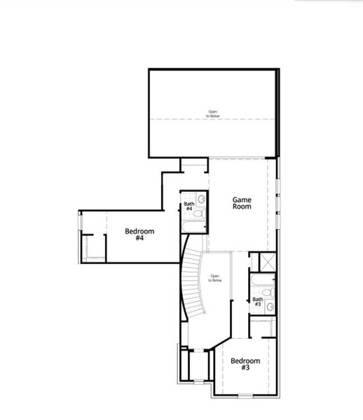 2D floor plan layout of this home in Cambridge Crossing: 50ft. lots, Celina, TX (Image 2). 2D floor plan layout of this home in Cambridge Crossing: 50ft. lots, Celina, TX (Image 2).